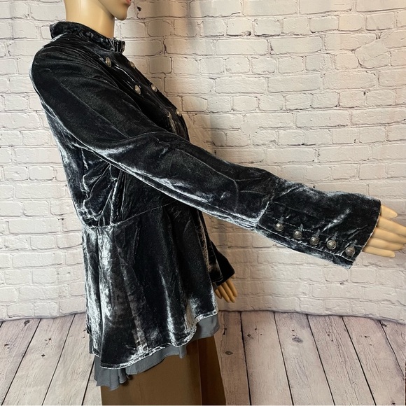NWT New $228 Free People Velvet Faye Ebony Jacket Size XS - Picture 8 of 14